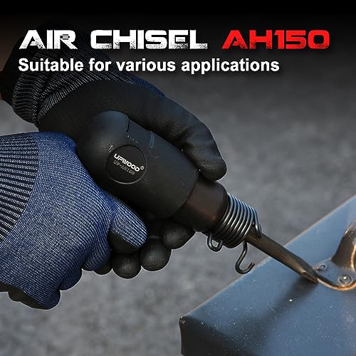 UW-AH150 Short Barrel Air Hammer Kit with Quick Change Retainer and 4 Chisels, 1-5/8 Inch Stroke, 4500 BPM, Light weight - style: UW-AH150 Short Barrel