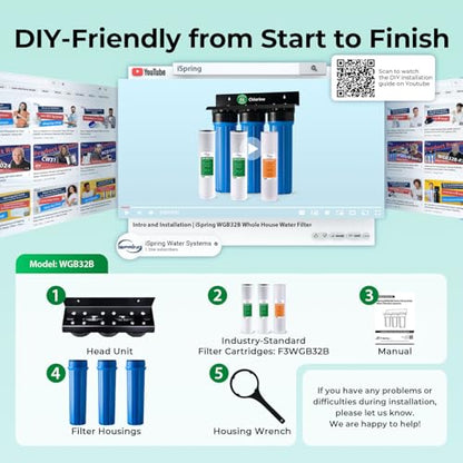 iSpring WGB32B Commercial-Grade Whole House Water Filter System