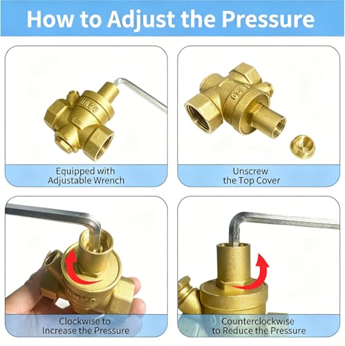 Water Pressure Reducing Valve, 3/4 Inch, 1-75 PSI - size: 0.752 Inch