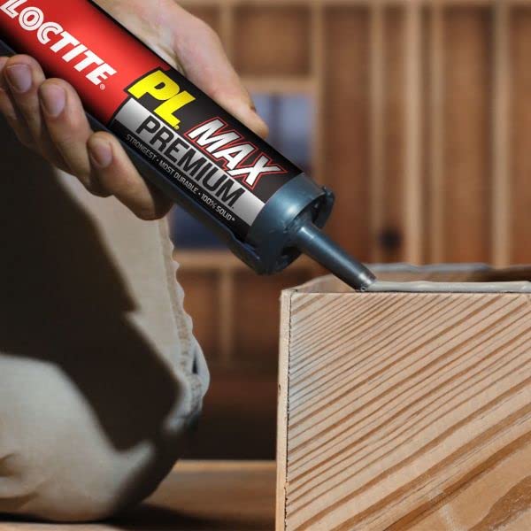Loctite PL Premium Max Construction Adhesive, 9 fl oz Cartridge, 12 Pack - Versatile Construction Glue for Wood, Concrete, Stone & More - size: 12 Pack