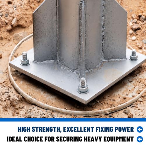 Moxweyeni 20 Pcs 1/2" X 4-1/2" Zinc Plated Wedge Anchors for Concrete - size: 1/2" X 4-1/2"
