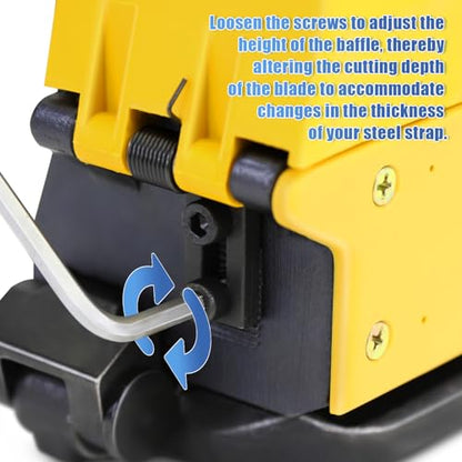 Packaging Metal Steel Strapping Banding Tool Machine for Steel Strap Integrates Functions of Tensioner Crimper and Cutter Sealless Combination (A333-1/2") - style: A333-1/2"