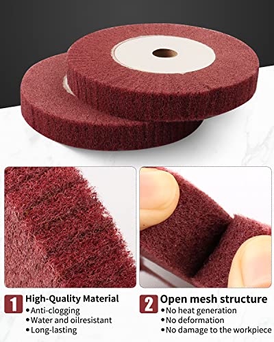 2Pcs 6" Bench Grinder Polishing Wheel, Size 1" Thickness for 0.8" Arbor