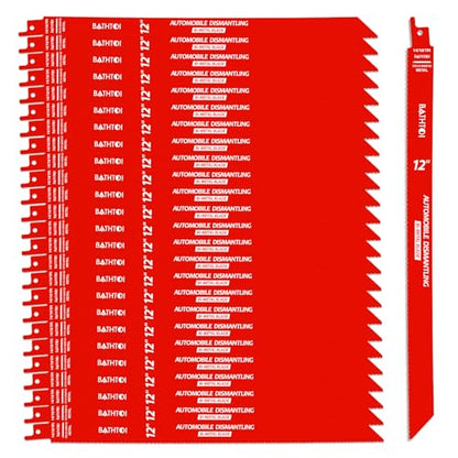 25 Pack 12 Inch 14/18 Tpi Reciprocating Saw Blades for Metal Cutting - size: 12 Inch 14/18TPI