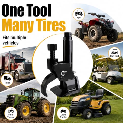 Manual Tire Bead Breaker, Adjustable Hammer Bead Buster Tires Changer Fit for 38 and 42 inches Tire Operation, ATV, Golf Cart, Tractors, Trucks, Heavy Duty (Black(Manual)) - color: Black(Manual)