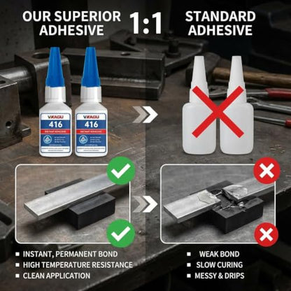 416 Super Bonder Instant Adhesive Clear for High Temp & Vibration 20g Suitable for Metal Plastic and Rubber 4 Pack - size: 416, style: 4 Pack