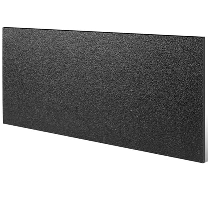 Sasylvia 1/2" X 12" X 24" Black HDPE Sheet,Textured Front & Smooth Back - color: Black, size: 1/2" x 12" x 24"