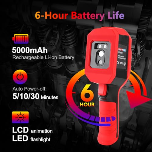 UNI-T UTi260B Thermal Camera with Macro Lens, Infrared Cameras Thermal Imaging Camera 256x192 IR Resolution Thermal Imager 49152Pixels 7 Palettes 25 Hz Refresh Rate, IP65 2-Meter Drop, 2.8" LCD - size: UTi260BZ002