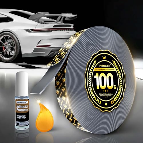 Heavy Duty Double Sided Tape for Automotive, No Residue,High Temperature Resistant Adhesive Strips for Rear Spoiler Wing,Rain Guard,Side Mirror Rain Guard,Secures dashcams,Car Accessories Interior - size: 3/5" x 20FT