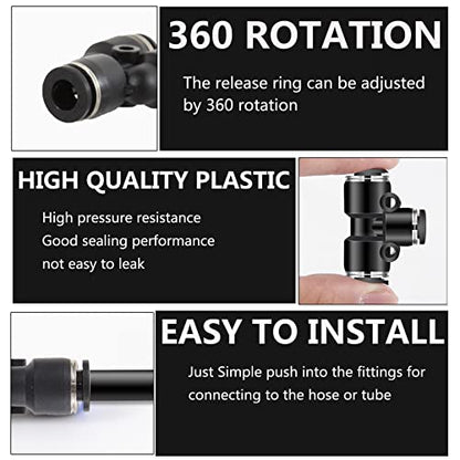 1/2 Push to Connect Fittings kits,1/2 Inch Tube OD x 1/4 Inch NPT Thread Male Elbow Straight Quick Connect Fittings Pneumatic Fittings Air Hose Fitting kits Tube Fittings Air Fittings 24Pcs - size: 1/2" OD x 1/4" NPT