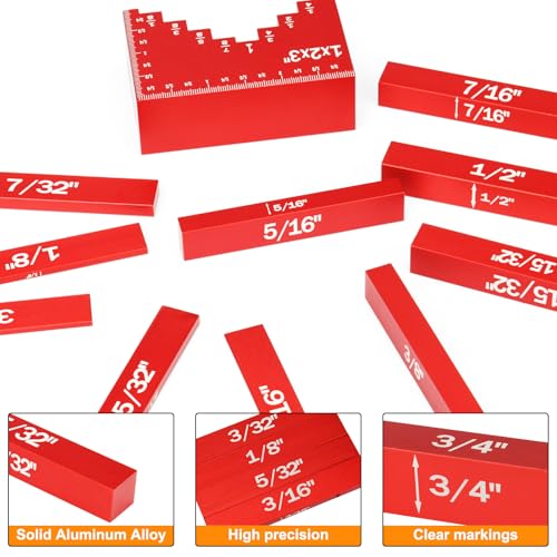 16Pcs Setup Blocks Height Gauge, Router & Table Saw Accessories