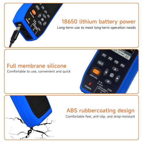 OWON Digital Clamp Meter with 2.8-inch IPS LCD Display, AC/DC Oscilloscope Function 3 in 1, 20000 Count True RMS Auto-ranging Current Meter, Bluetooth Current Meter and Oscilloscope - style: Yel101