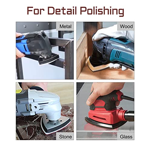 30 Pcs Mouse Sander Pads 240 Grit 6 Hole Hook and Loop Sandpaper for Detail Sander Sanding Disc - style: 240 Grit