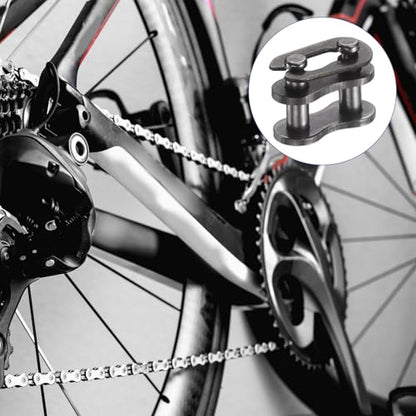 uxcell 10 Pcs #25 Chain Master Connect Links 8.5mm Pitch, Carbon Steel Roller Chain Connector Links, Master Link Replacement for Bike Bicycle Go Kart - size: #25