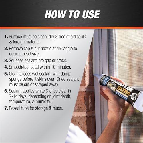 DAP Dynaflex Ultra Advanced Exterior Sealant, Clear, 5.5 Oz (7079818207)