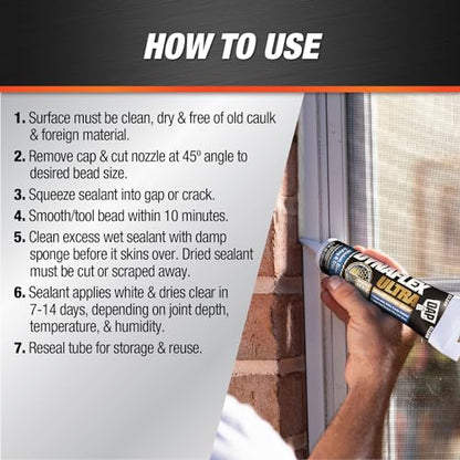 DAP Dynaflex Ultra Advanced Exterior Sealant, Clear, 5.5 Oz (7079818207)