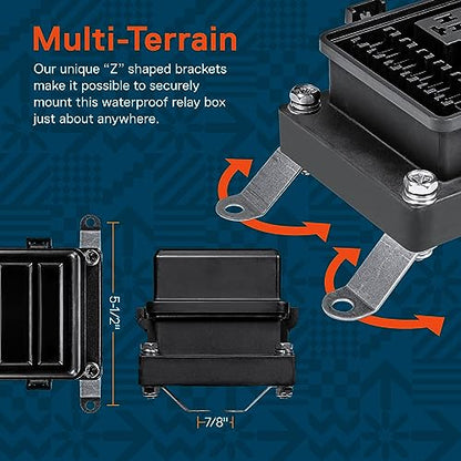True MODS 12V Automotive Waterproof 5-Pin Prewired Relay Fuse Box Block Kit - style: Prewired Fuse/Relay Kit