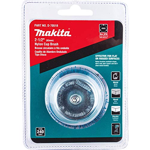 Makita D-70518 2-1/2" Nylon Cup Brush, Fine, 240 Grit