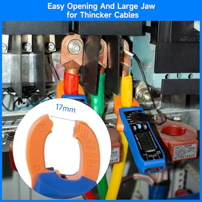OWON Digital Clamp Meter Auto Range 20000 Counts AC/DC Resistance Capacitance Tester Multiple Measurement Functions NVC VFC Diode Overload Protection True RMS Multimeter CM2100B