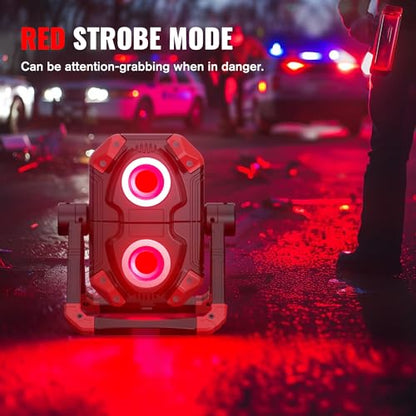 Adelante Rechargeable Work Lights, 2500LM, Magnetic Base, 360° Stand