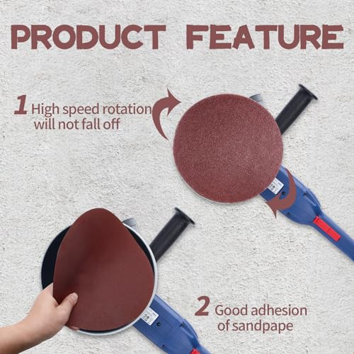 Bonsicoky 7 Inch Sanding Disc Sandpaper, 120 Grit, 30 Pcs - style: 30 Pcs 120 Grit