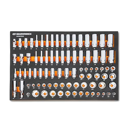 GEARWRENCH 85 Piece 3/8” Drive Master SAE Socket Set | GWMSSKT38SAE - style: 3/8" Chrome Sockets