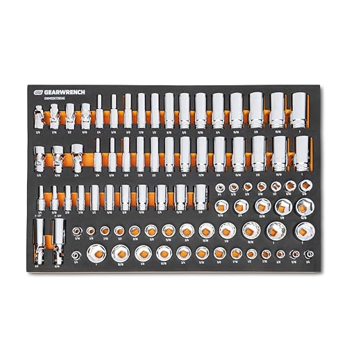 GEARWRENCH 85 Piece 3/8” Drive Master SAE Socket Set | GWMSSKT38SAE - style: 3/8" Chrome Sockets