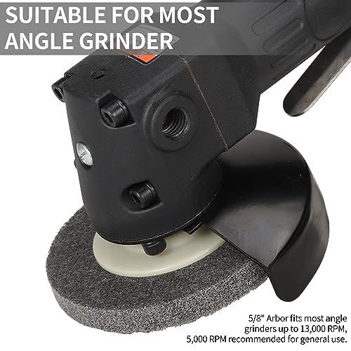 4 Inch x 5/8 Inch Fine Nylon Fiber Buffing Polishing Wheel for Angle Grinder 7P Hardness Round-Grey Sanding Disc 5 Pack - style: Fine 7P 5Pcs