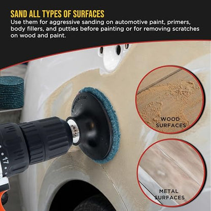 Dura-Gold 3" Surface Conditioning Discs Blue Fine Sanding Grit, Box of 25 - style: Fine