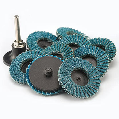 30 Pcs 2 Inch Mini Flap Disc, Assorted 40/60/80 Set, High Density Zirconia Grinding Flap Disc, with 1/4 inch Shank Holder, On Metal Grinding, for Angle Die Grinder (Pack of 30) - style: Flap Disc Set