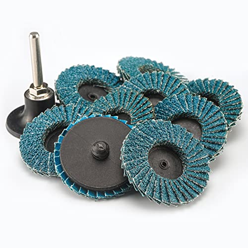 30 Pcs 2 Inch Mini Flap Disc, Assorted 40/60/80 Set, High Density Zirconia Grinding Flap Disc, with 1/4 inch Shank Holder, On Metal Grinding, for Angle Die Grinder (Pack of 30) - style: Flap Disc Set
