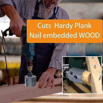 3-1/8 inch Carbide Hole Saw Bit Deep Cutting 2.36” for Multiple Material Hardy Plank Nail Embedded Wood Air Brick Up to 30X Longer Life - color: 3-1/8"(79mm)