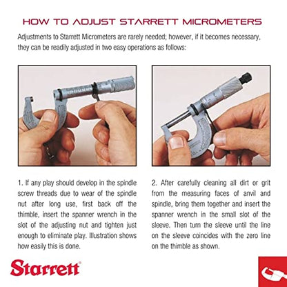 Starrett Outside Digital Micrometer, 3-4" Range, .001" Graduation - color: Black Wrinkle, size: 3-4" x .001" (Ratchet Thimble)