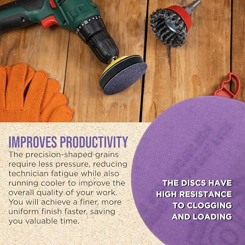 Dura-Gold Premium 600 Grit 3" Purple Film Ceramic Sanding Discs, Box of 30 - style: 600 Grit