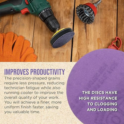 Dura-Gold Premium 600 Grit 3" Purple Film Ceramic Sanding Discs, Box of 30 - style: 600 Grit