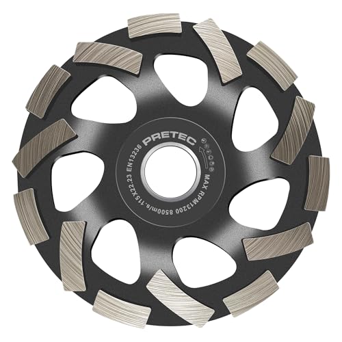 4 1/2 inch Concrete Grinding Wheel, 14-Segment Diamond Grinding Wheel with 7/8" Arbor for Angle Grinder, Diamond Grinding Wheel for Polishing Concrete, Marble, Granite - color: Black