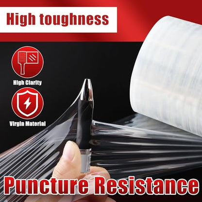 Mini Stretch Wrap Film, 2 Pack, 5" x1000FT, 80 Guage
