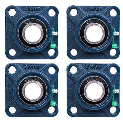 Jeremywell UCF210-32 2" 4-Bolt Flange Bearing, 4 Pack, Cast Iron