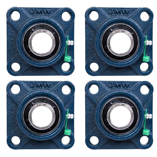 Jeremywell UCF210-32 2" 4-Bolt Flange Bearing, 4 Pack, Cast Iron