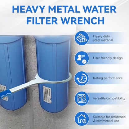 SPBW-5 Water Filter Wrench, 5.93" Heavy Duty Metal Housing Tool for SW-3