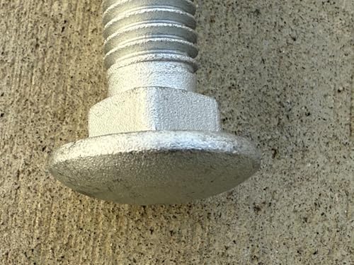 Sandbaggy 1/2” x 5” Galvanized Carriage Bolts for Wood - Round Head - ACQ Approved, Compatible with Pressure Treated Wood (175, 1/2” x 5” (Galvanized))