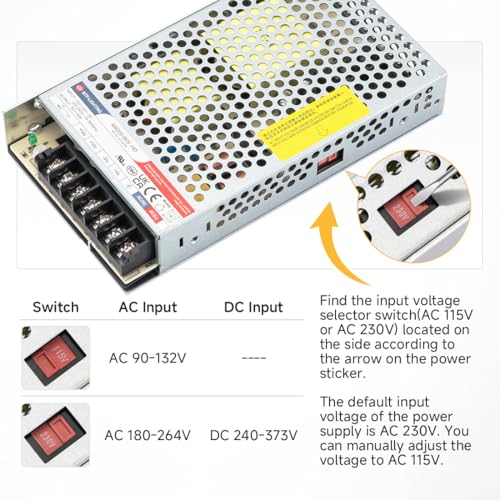 BTF-LIGHTING Power Supply DC5V 150W UL Recognized Component for LED Strip - size: 5V150W