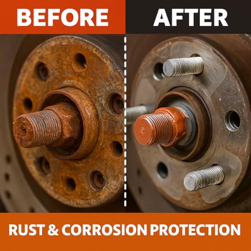 Copper Anti-Seize Brake Caliper Grease & Thread Lubricant - High Temp Copper Antiseize Compound Prevents Noise, Seizes - Use for Brake Pins, Bolts, Spark Plugs, Automotive Application - 1oz Tube 1Pack - color: 1 oz