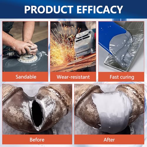 Strong Foundry Glue, Metal Repair Glue,High Temperature Resistant Casting Repair, Magic Welding Glues Premium Liquid Welding Filler for Metal Defects and Repairs(2Pcs-85ml)