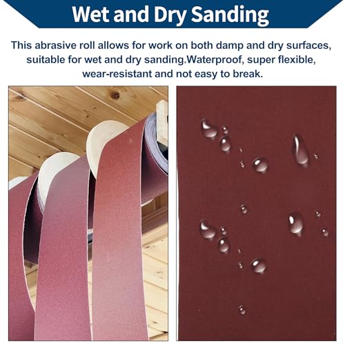 180 Grit Sandpaper Roll 4 Inch x 32.8 Feet Sandpaper Aluminum Oxide Emery Cloth Roll Sanding Paper for Wood Sanding Automotive Polishing Metal Sanding - size: 180 Grit