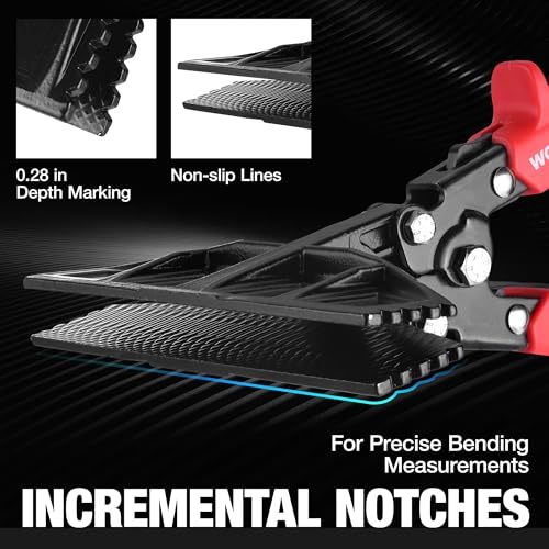 WORKPRO Hand Seamer Tool, 6-Inch Sheet Metal Bender, Heavy-Duty Steel Sheet Metal Brake Pliers for Bending, Seaming, Flattening with Ergonomic Handle and Smooth Jaw - size: 6 Inch