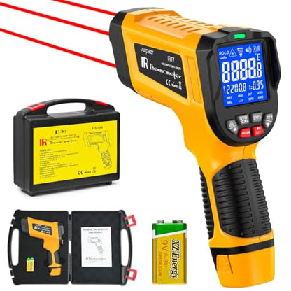 Infrared Thermometer Temperature Gun 3992°F 50:1, - color: -58°F to 3992°F