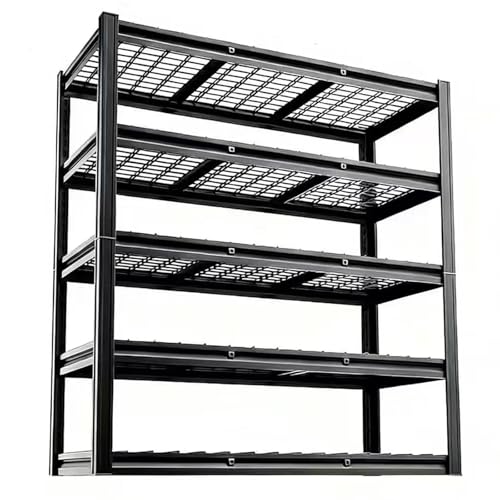 Garage Shelving , Heavy Duty Storage Shelves Metal Shelf Unit (84H*62W*24D) - size: 84"H x 62"W x 24"D