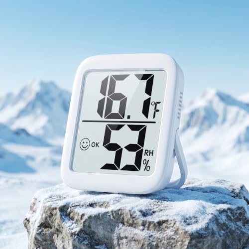 Antonki 2 Pack Room Thermometer Indoor Hygrometer - color: Classic White ( 2 Pcs )