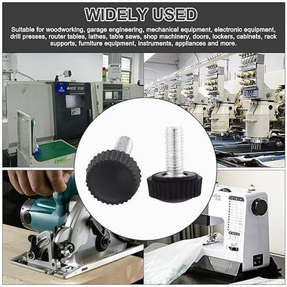 70PCS M5 Thumb Screws, Thumbscrew Set Carbon Threaded Knurled Knob Mounting Screw Grip Knobs Handle Bolts Round Clamping Screws Hose Clips for Kinds of Stand and Machine - size: M5
